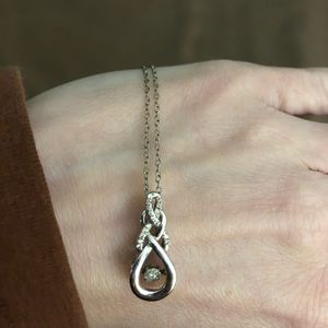 Floating Teardrop Diamond 18” Necklace